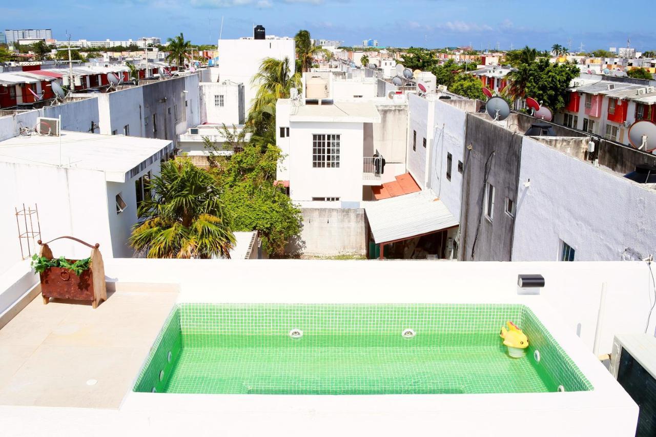 Cuarto Privado, Hamacas, NUEVO Jacuzzi Rooftop Cancún Exterior foto