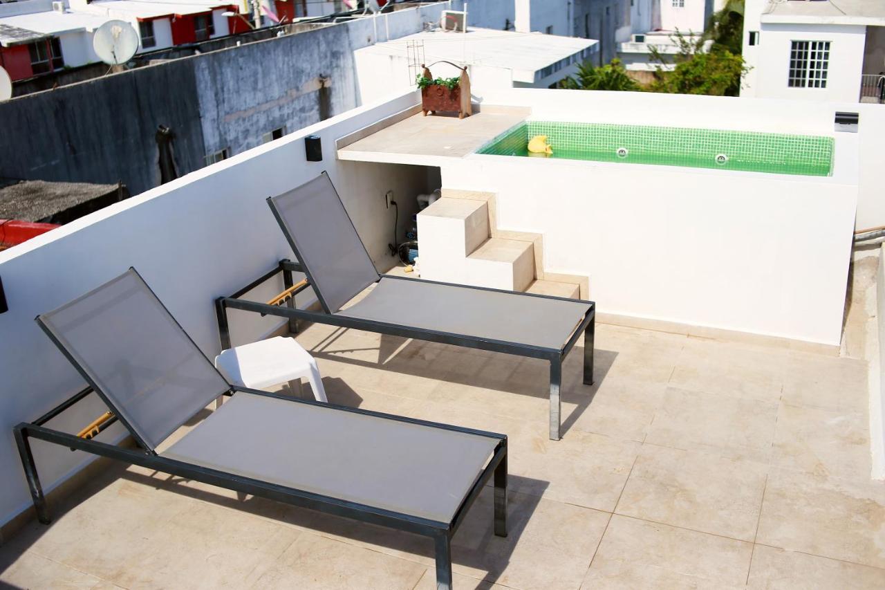 Cuarto Privado, Hamacas, NUEVO Jacuzzi Rooftop Cancún Exterior foto